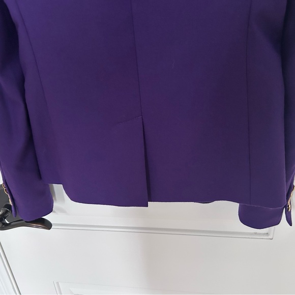 LIKE NEW J. CREW PURPLE WOOL SCHOOLBOY BLAZER (ORIGINAL) - SIZE 2 - Picture 5 of 12